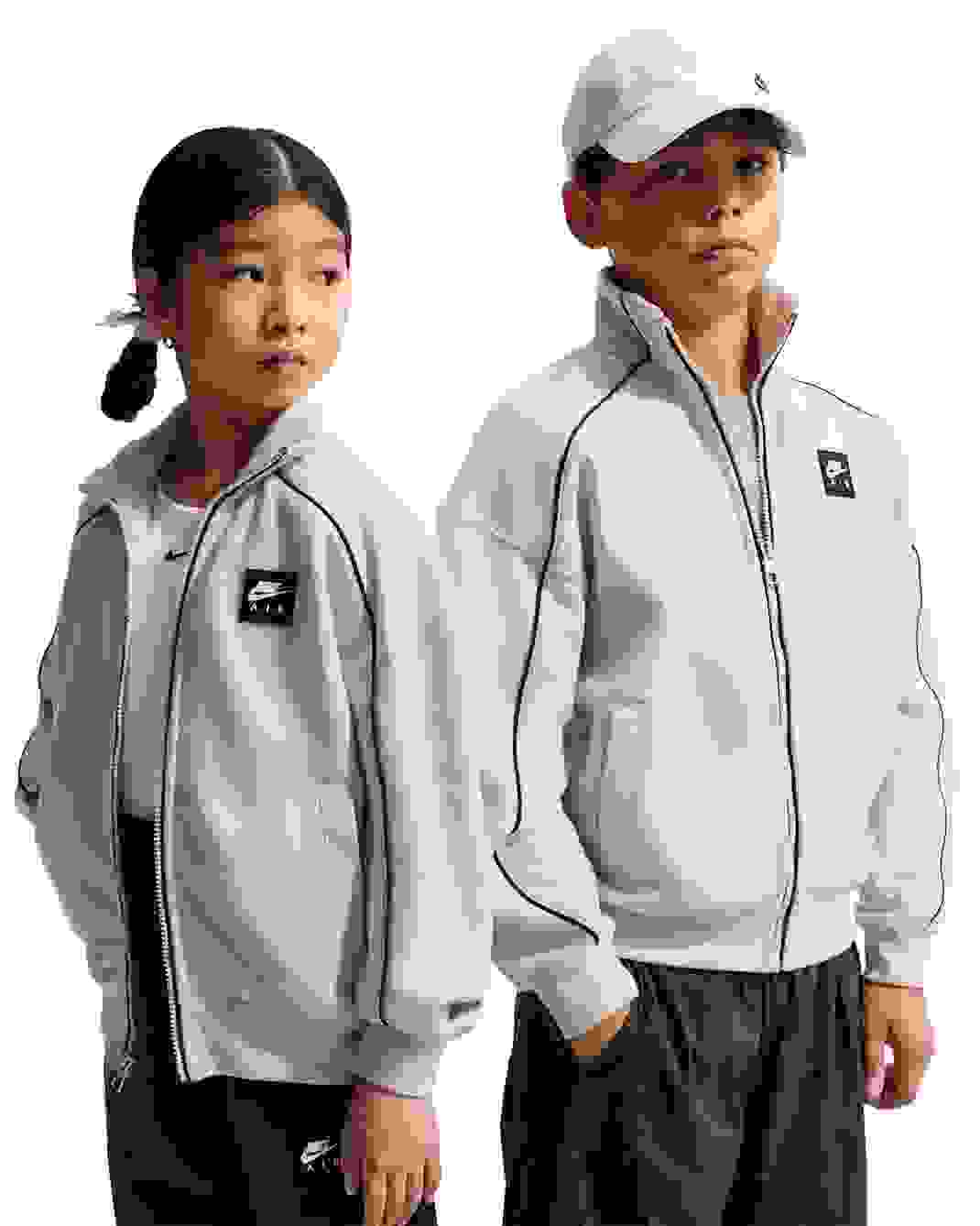 Nike Air Fleece Big Kids' Bone Track Jacket
